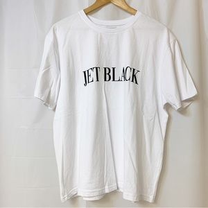 **HOST PICK**WORN ONCE Brunette The Label White JET BLACK T-shirt L/XL